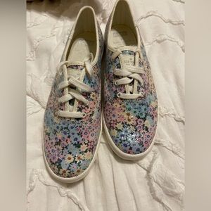 Keds Kate Spade floral sparkle tennis shoes